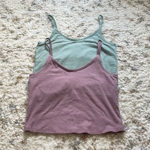 Ribbed cropped camisoles